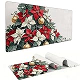 【IMPERMEABLE ET FACILE À NETTOYER】: Le tapis de clavier a une conception de revêtement imperméable qui peut bloquer le débordement d'eau et de boissons. Il peut être nettoyé ou nettoyé avec un chiffon humide pour enlever la poussière, la graisse et la saleté; De plus, la base en caoutchouc antidérapante (contenant du latex) maintient le tapis de bureau d'ordinateur stable.