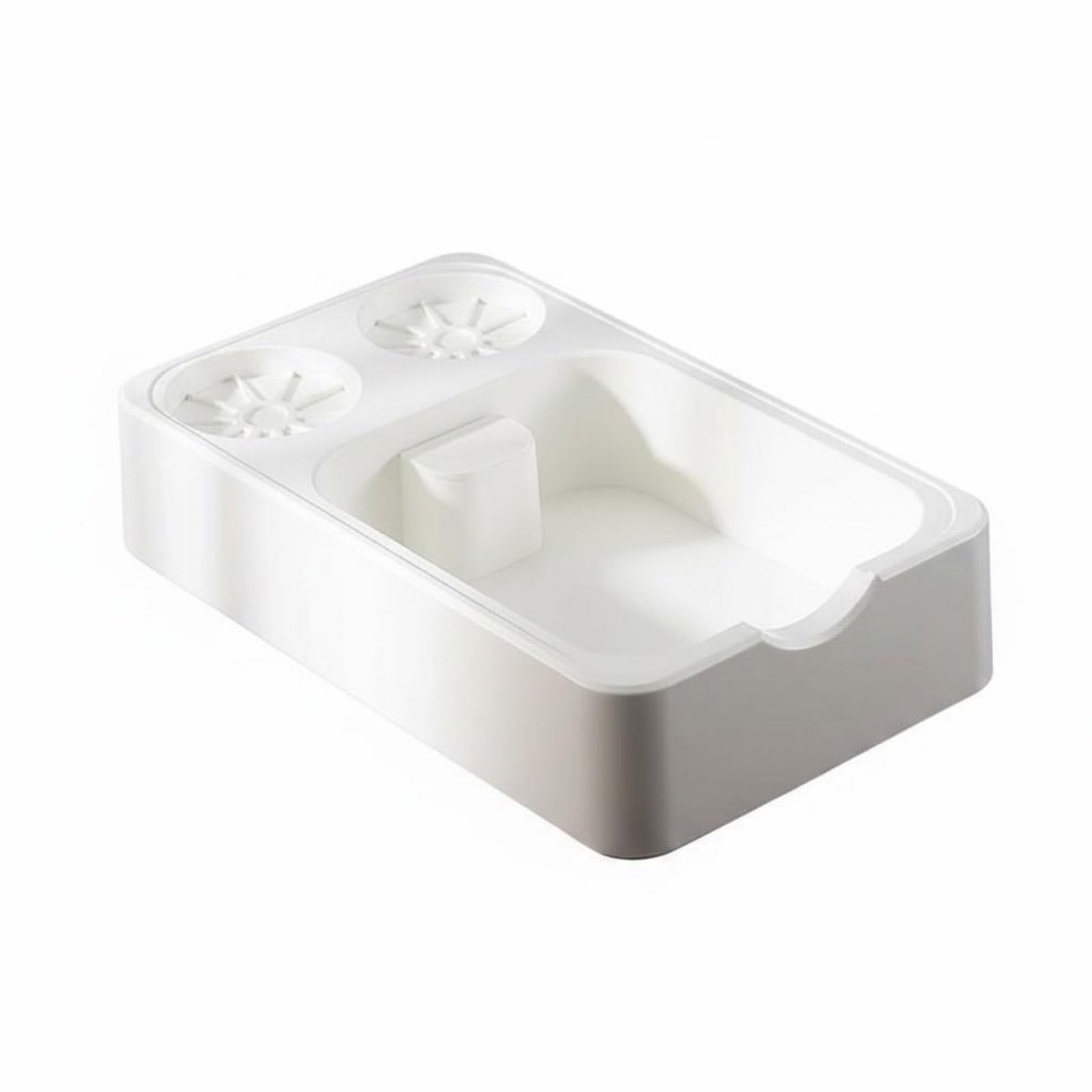 Knock Box Station Multifunction Espresso Tamping Station Multi-Functional Coffee Knock Box Base for Home Baristas, White-image-20