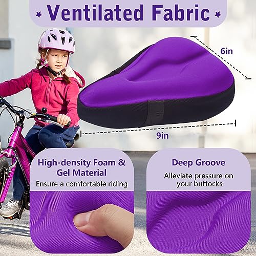 image for Zacro Gel Kids Bike Seat Cushion Cover for Boys & Girls, Anti-Slip Bik