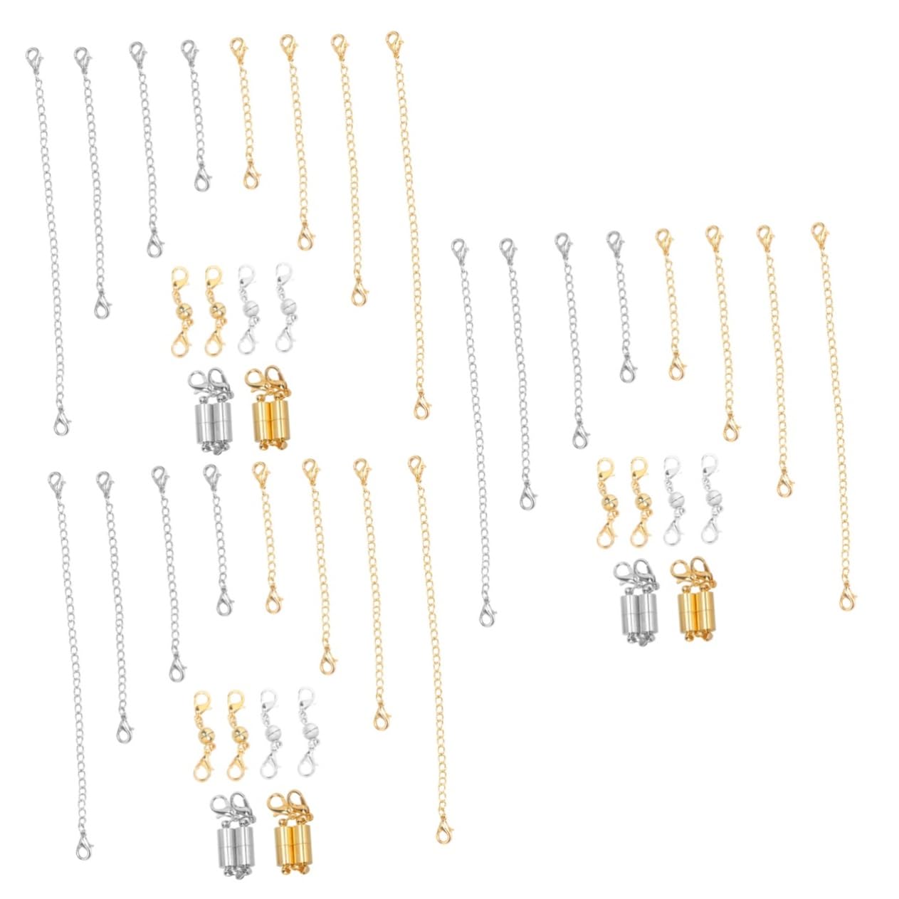 Collier à rallonge avec fermoir doré SHINEOFI pour bijoux 3 ensembles