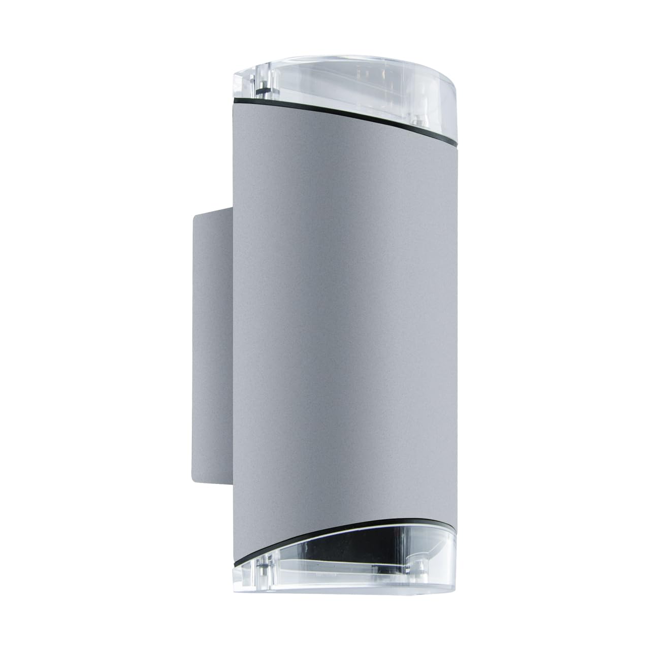 Licht-Erlebnisse Wandleuchte außen Aluminium GU10 IP54 Up Down Lampe 22,5 cm hoch Grau 2-flammig Modern Wandlampe Balkon Lampe Terrassenbeleuchtung