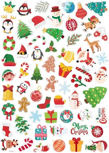LEMESO クリスマス シール ステッカー キラキラ かわいい ご褒美シール 景品 クリスマス飾り ギフトシール 手帳シール こども サンタ 雪の結晶 ツリー リース 鹿