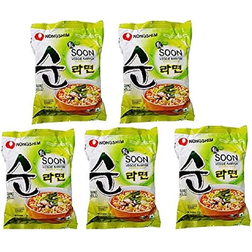 Nongshim Nong Shim Soon Veggie Ramyun Noodle Soup 5 Pack 19