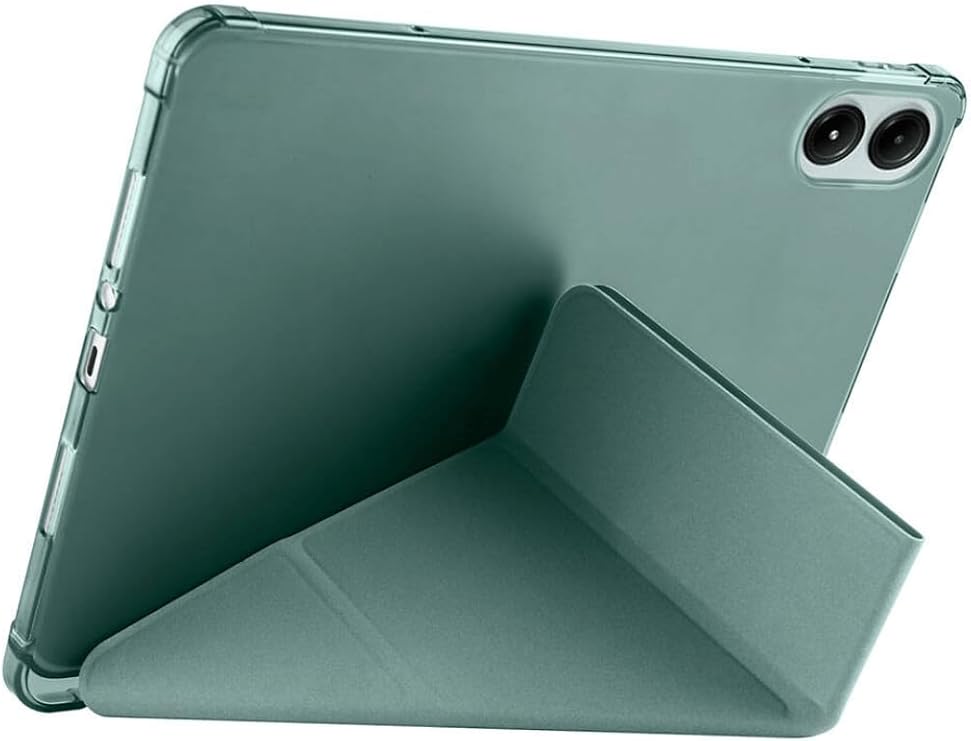 Redmi Pad Pro 12.1 Xiaomi Uyumlu Tablet Kılıf Kalem Bölmeli Uyku Modlu Standlı Trifolding Kılıf Kırmızı
