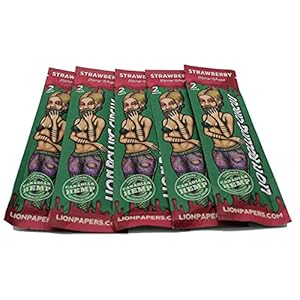 Lion Rolling Circus Rolling Papers 5 Packs Pre Wrap – Strawberry + DSS Scoop Card