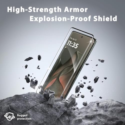 Image of Advanced HD+ Gorilla Tempered Glass Screen Protector Designed for Realme 16 Pro 5G - Edge to Edge Full Screen Coverage with Easy Installation Kit (Anti-Scratch)