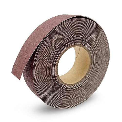 120 Grit Sandpaper Roll Emery Cloth Roll 2.5cmx8m Aluminium Oxide Abrasive Sandpaper Roll for Wood Finishing Furniture Metal Sanding Automotive Polishing Cover