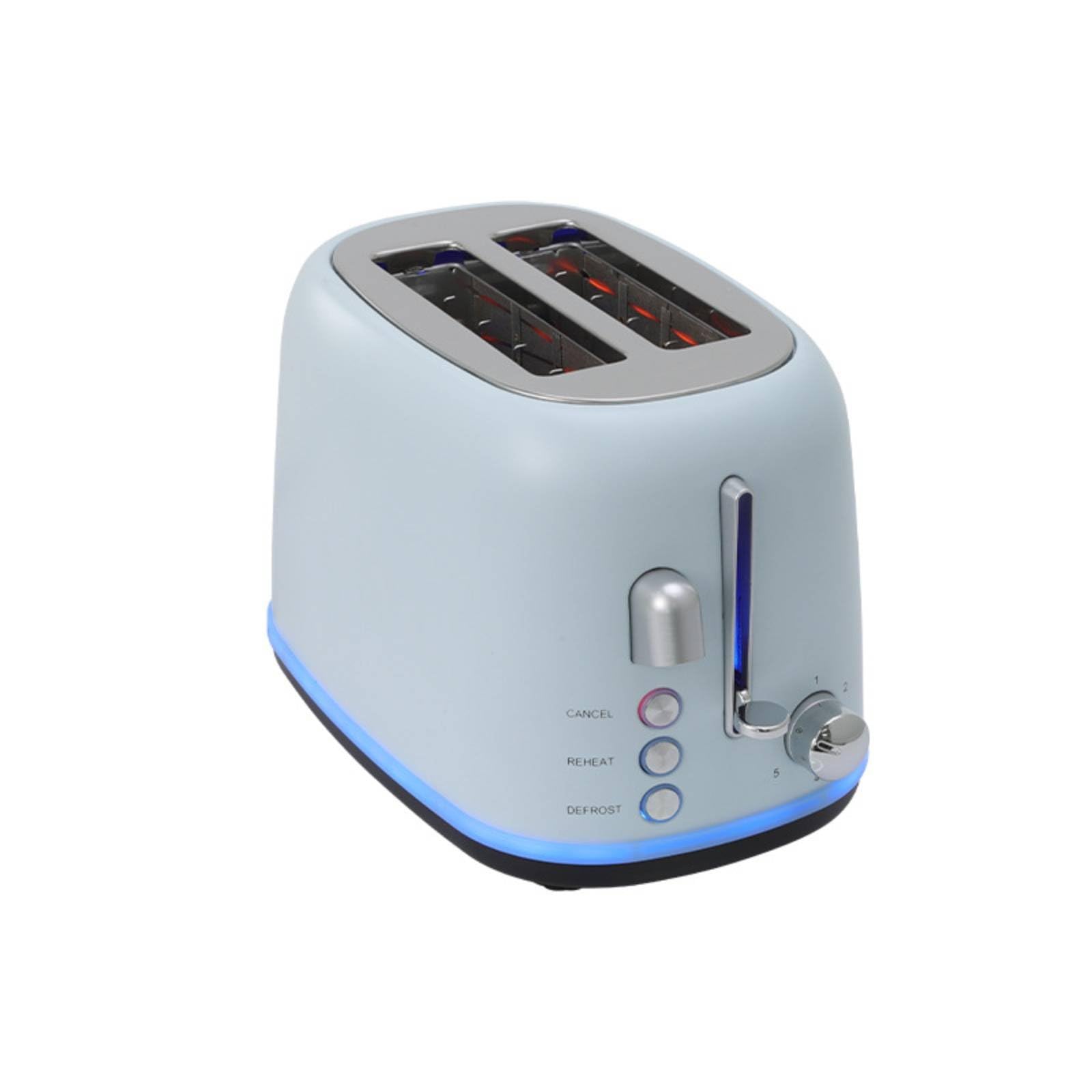 Multifunction Electric Toast Appliance Automatic 2-Slice Toaster Compact 2 Slice Toaster Easy to Use, Blue-image-49