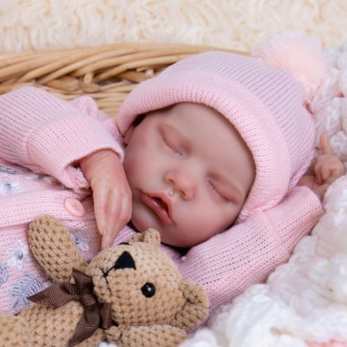 Milidool Realistic Reborn Baby Dolls Girl - Real Looking 18 inch Doll with Soft & Poseable Body, Lifelike Newborn Baby Doll That Look Real,Realistic Baby Doll for 3+ Years Old