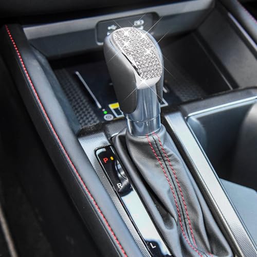 Image of Bling for Honda Car Accessory Gearbox Shift Cover Fit for 11th Gen Honda Accord Civic CR-V 2024. (Silver 5)