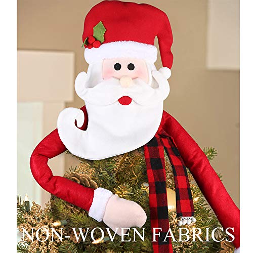 OurWarm Large Santa Christmas Tree Topper for Christmas Tree Decorations
