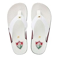 Chinelo Kenner Fluminense Nk6 Pro Masculino - Branco e Vermelho - 39