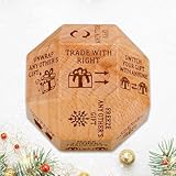 Santa Swap Gift Exchange Dice, Gift Exchange Dice, Christmas Games for Women Men Adult, Christmas Party Gifts Exchange Game, Wood Christmas,1.4 Inch 1PCS
