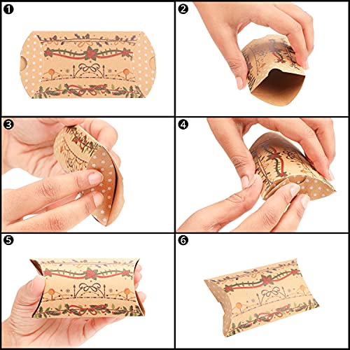 Belle Vous Petite Boite Cadeau Carton (Lot de 50) - 10 Ballotins de Noel 11 x 7 cm - Boite Bonbon Noel, Petite Boîte Cadeau, Boîte à Bijoux & Décorations de Noël - Image 4