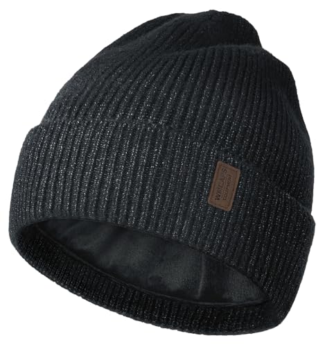 Image of Wmcaps Winter Beanie for Men Women, Fleece Lined Beanie Soft Warm Knit Hat Ski Stocking Cuffed Cap