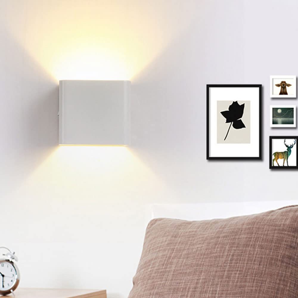 ICEMOB 3,9 inch witte afwerking LED metalen wandlampen aluminium huishouden 6 W rechte wandlampen minimalistische wandlamp moderne studie slaapkamer hotel decoratie wandlamp
