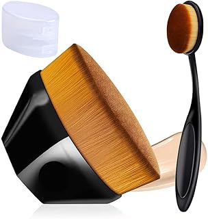 2 Pcs Liquid Brush Foundation Brush Face Brush Blending Brush for Blending Liquid Cream Flawless Powder Cosmetics- Buffing Blending Face Brush
