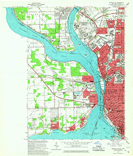 YellowMaps Buffalo NW NY Topo Map 1:24000 1965/67 Tyvek