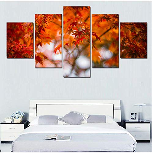 Peinture murale moderne Maple Leaves pour une ambiance zen et nature