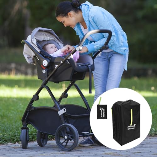 VAVPUP Transporttasche Kinderwagen Flugzeug,63x43x120cm,wasserdichte Kinderwagen Reisetasche aus Oxford Stoff mit Verstellbarem Schultergurt,Praktisches Reisezubehör für Doppelkinderwagen,AUT