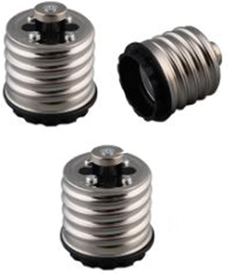 TWDRTDD 3PACK Mogul/Goliath (E39/E40) to Standard Base (E26/E27) Adapters, Use This Adapter to Plug an E26/E27 Bulb Into a Mogul/Goliath (E39/E40) Light Fixture