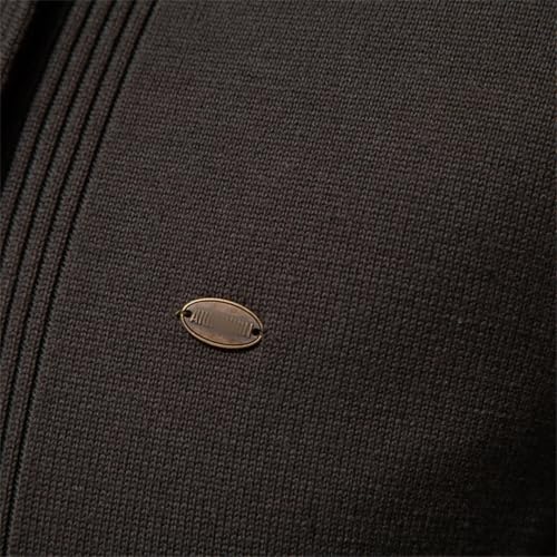 Cotton Cardigan for Men Sweater Turn Down Collar Knit Sweaters Casual Thick4