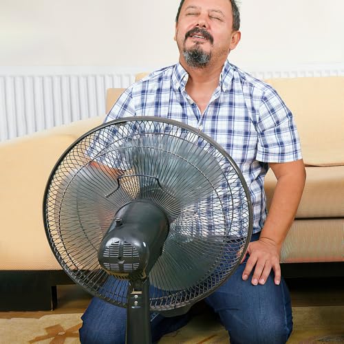 Gatuida elektrische Lüfterflügel Lüfteraustausch Ersatz-Tischventilator Ersatzlüfter Fächerblätter mit Nussabdeckung Klingen -Fan Ventilatorflügel Flügel für Standventilator Plastik