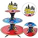 3 Tier Spider Cupcake Stand Superhero Spider Party Decorations Supplies for Kids Boys Themed Birthday Party