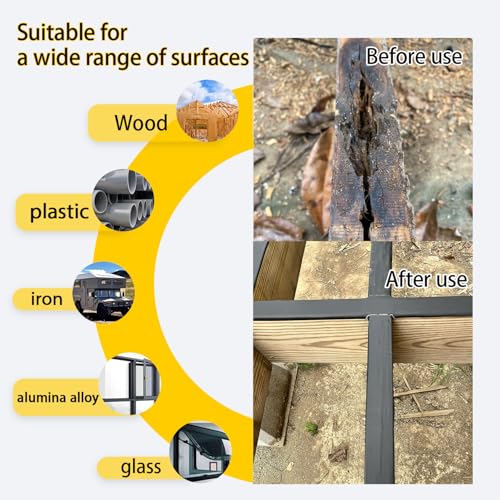 Image of Black Deck Joist Tape,2inx50ft,6-Pack,Joist Tape Decking,Decking Tape | Joist Deck Tape for Joist, Roofs Beams,RV,Doors, and Fences,Waterproof Butyl Joist Tapes,Anti-Corrosion,Weather-Resistan