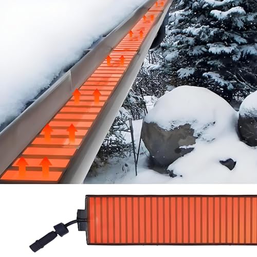 smafoseedding Industrial Roof Snow Melting Mat - Outdoor Gutter Heater, Corridor Heated Mats, Prevent Ice Dams For Roofs And Gutters, Rapid And Even Heating For De-Icing Snow Removal Pad 75cm/2.5ft