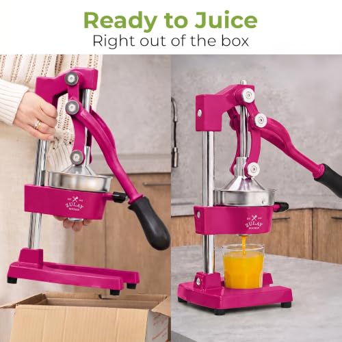 Image of Zulay Kitchen Cast Iron Juicer - Heavy Duty Manual Juicer with Detachable Strainers for Easy Cleaning, Orange Juice Press for Citrus Fruits, Perfect for Bartenders, Juice Lovers & Health Enthusiasts