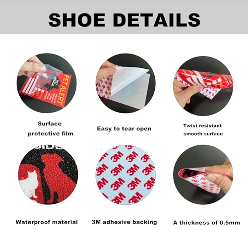 Image of 2 PCS Pet Alert Sticker for House，UV Resistant Self Adhesive Vinyl in Case of Fire Pet Stickers Waterproof Fade-Resistant Pets Inside Window Emergency Sticker