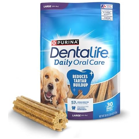 DentaLife Daily Oral Care Dog Treats for Large Dogs 40 plus lbs., Chewy Dental Treat to Freshen Breath and Fight Tartar, Chicken Flavor, 36 oz., 30 Chews - 30 ct. Pouch Cover