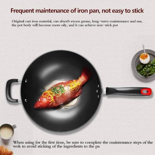 Wok de Hierro Fundido Antióxido 34 cm miniatura 4