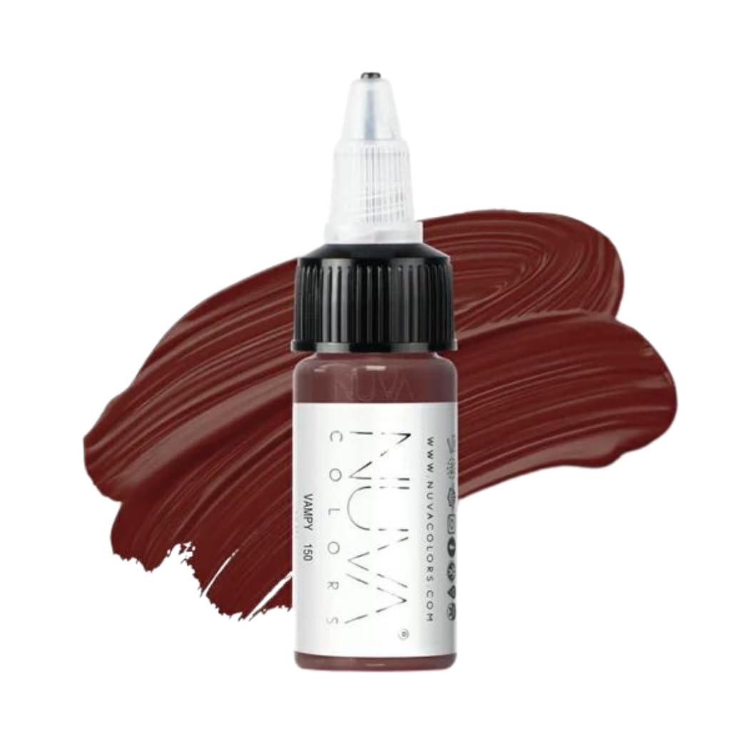 Nuva Colors PMU Lip Pigment, Customizable, Cool Undertone for Lip Blushing & More, Vegan, Made in USA (Vampy)