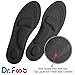 Dr. Foot's Arch Support Insoles, Help Against Plantar Fasciitis, Metatarsal and Heel Pain, Diabetic Anti-Sweat Foam Comfortable Insoles for Shock Absorption (L | 7~12 US Men's, Black)