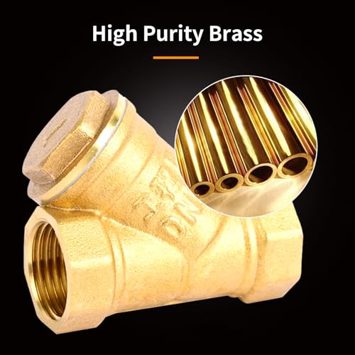 Image of 3 /4 inch BSPP Female Thread Y Shaped Brass Strainer Valve Connector, Brass Y Type Strainer Pump for Working Environment of Water Gas and Oil