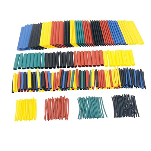 LAPYAPPE 328Pcs Colored Heat Shrink Tubing Set Flexible Sleeving Wrap for Wires and Cables Easy to Cut and Secure Insulation for Wiring Harness Protection Mixed Colors