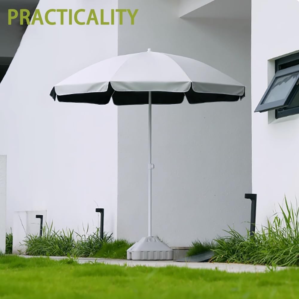 5' 6' 7' Outdoor Yard Umbrella, Round Market Table Umbrellas with 8 Ribs, Patio Sunshade Umbrellas Parasol UV Protection for Garden Deck Beach Courtyard Pool(Green,1.8m/5.9ft)