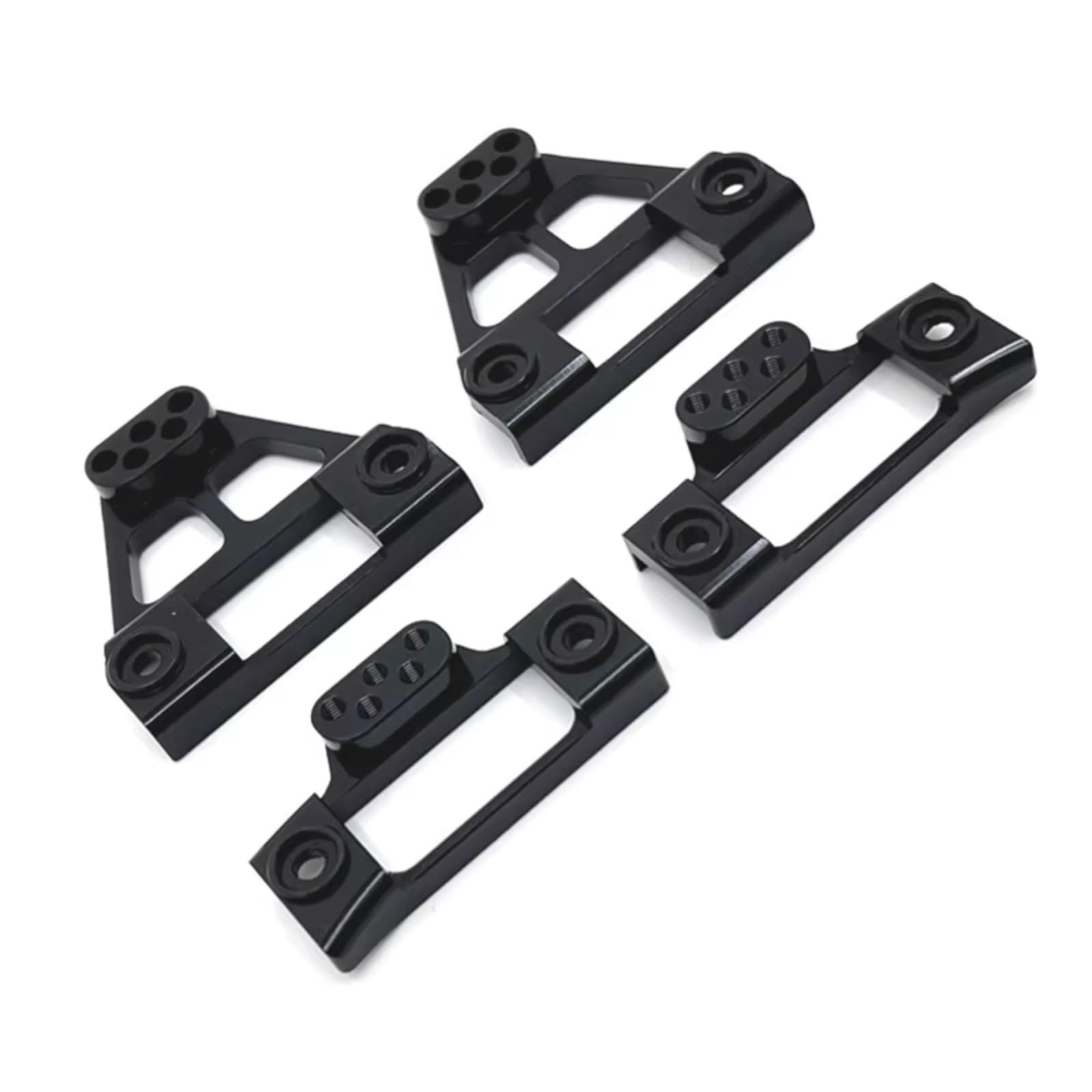 Genérico Piezas Coche RC para MJX H12Y+ 1/12 Suspensión Delantera Trasera Metálica Soportes Amortiguadores Camión RC Crawler Mejorar El para Buggy Repuestos(Black)