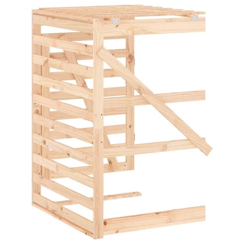 Genérico Extensión para cobertizo de Cubos de Basura Madera Maciza Pino,Casa y jardín,Productos del hogar,Accesorios para contenedores de residuos,Soportes para contenedores de residuos-825107