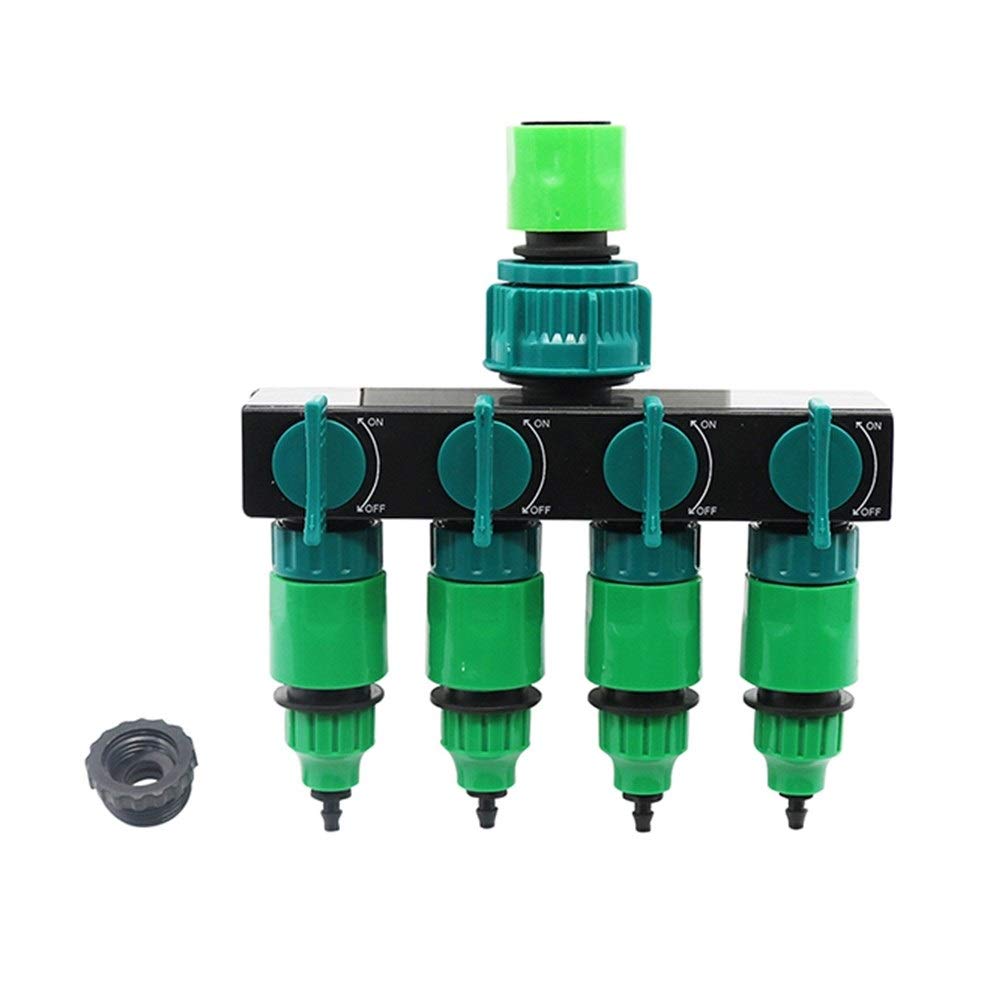 Adaptador de Conector de Manguera Riego de Jardín Grifo de 4 Vías Dispensador de Manguera Riego por Goteo de Jardín 4/7 U 8/11 Conector de Manguera Conector de Tubería Kit de Riego 1 Juego/con Cctor R