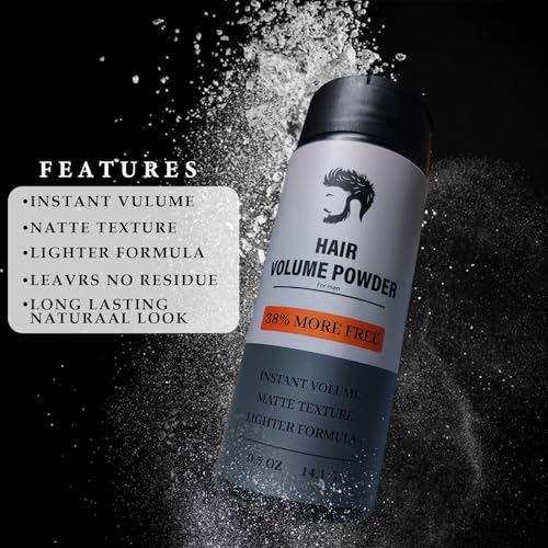 ZAMANIYA Texture Powder for Men, Natural Look Mens Powder,Strong Hold,Instantly Adds Texture & Volume,Hair Powder for Men - Thumbnail 2
