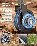 AMADA HOMEFURNISHING Bollerwagen faltbar, klappbarer Bollerwagen mit Maximalbelastung 163kg & Speicherung, Faltbarer Handwagen 90L mit 2 Getränkehaltern für Outdoor, Lebensmittel, Garten & Cam