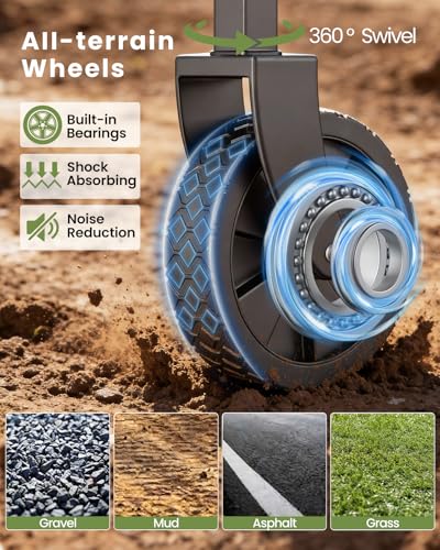 AMADA HOMEFURNISHING Bollerwagen faltbar, klappbarer Bollerwagen mit Maximalbelastung 163kg & Speicherung, Faltbarer Handwagen 90L mit 2 Getränkehaltern für Outdoor, Lebensmittel, Garten & Cam