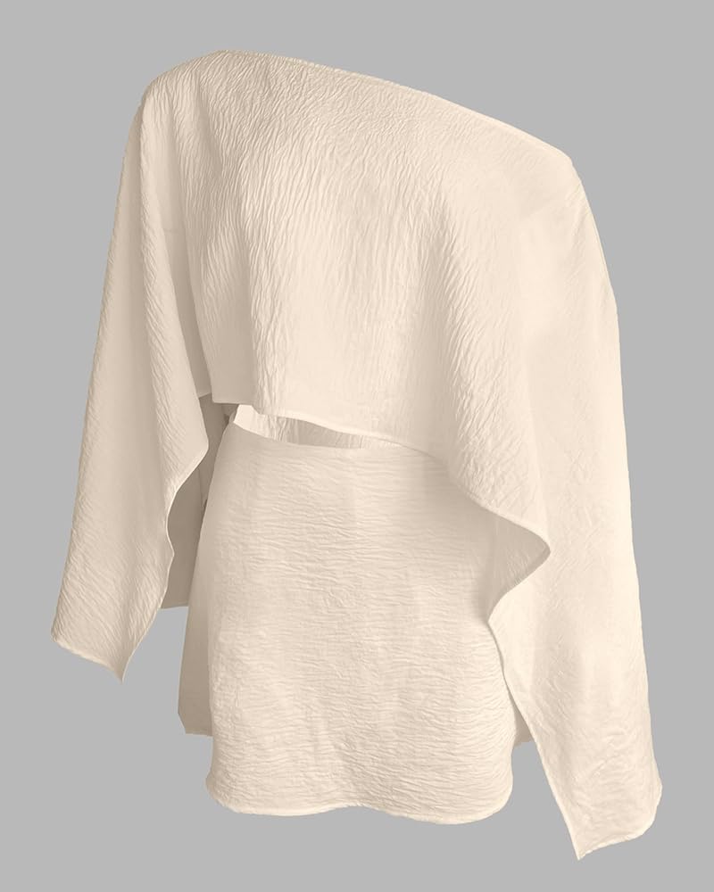 CHICME Completo estivo da donna in 3 pezzi, con spalle scoperte, maniche a pipistrello, con fascia e skorts, abbigliamento casual per le vacanze