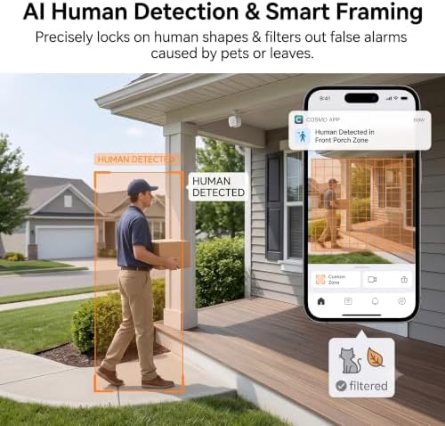 2K Indoor Security Camera, Wireless WiFi Home Camera for Baby Pet Viewing - F2.0 Night Vision, Smart Human Motion Detection, 2-Way Audio, Compatible 256GB SD Storage, 2.4G WiFi, Remote App Access — view 4