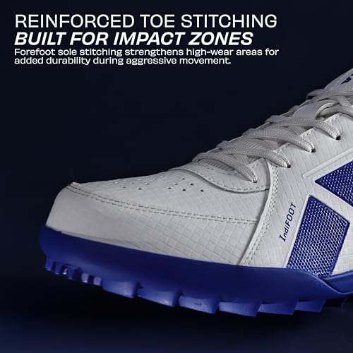Image of NIVIA Stance Cricket Shoes for Men & Women with Breathable Synthetic Upper, EVA Cushion Sockliner, Personalized Heel Fit & High-Grip TPU Stud Outsole for Batting, Bowling & Fielding