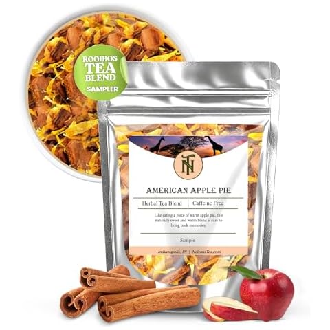 Nelson's Tea American Apple Pie - Caffeine Free, Herbal Loose Leaf Tea, Curated Blend with Cinnamon, Apple Pieces, Rooibos, and Marigold Petals - Perfect for Bedtime Brew (Sample) Cover