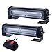 WOWTOU LED Red Blue Emergency Strobe Lights for Police Cars Law Enforcement POV Patrol Vehicles Trucks, Waterproof 2 in 1 Surface Mount Grille Safety Flashing Lightbar